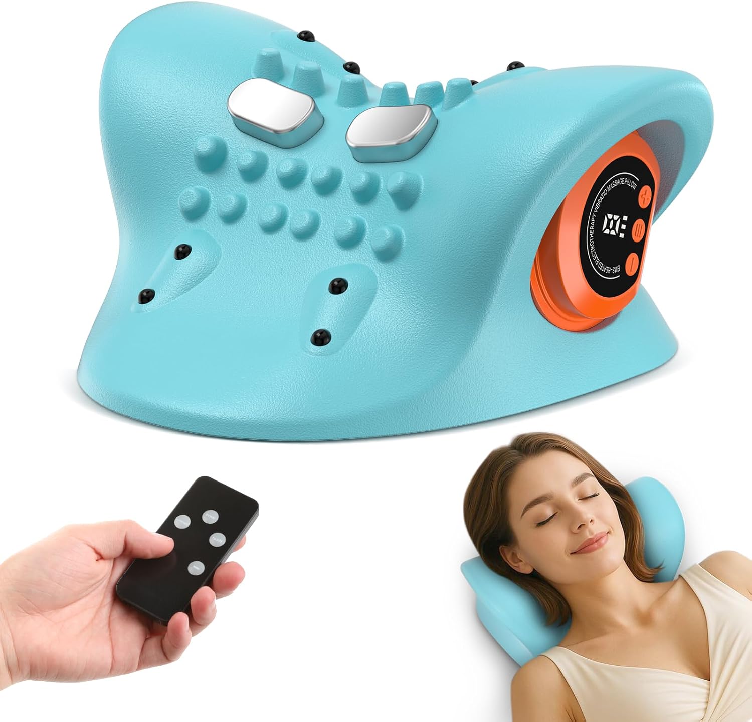 Neck Massager 2026 New Upgrade 3 in 1 Portable Massager with Heat &Comfortable Stretching–Adjustable Intensity for Neck & Shoulder Relaxation