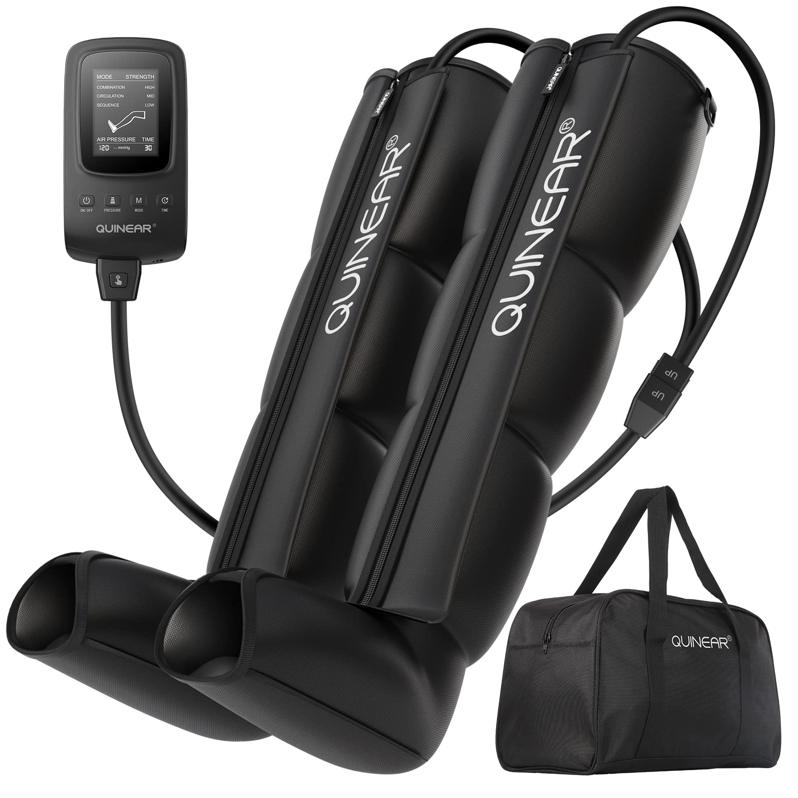 Air Compression Recovery System, Professional Sequential Device for Massage Therapy, Foot and Leg Recovery Boots to Improve Circulation for Athletes, FSA-HSA Eligible (Medium)